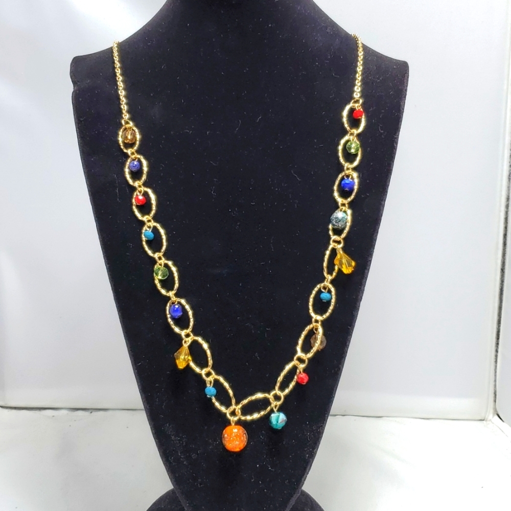 Bonworth gold chain multi stone necklace